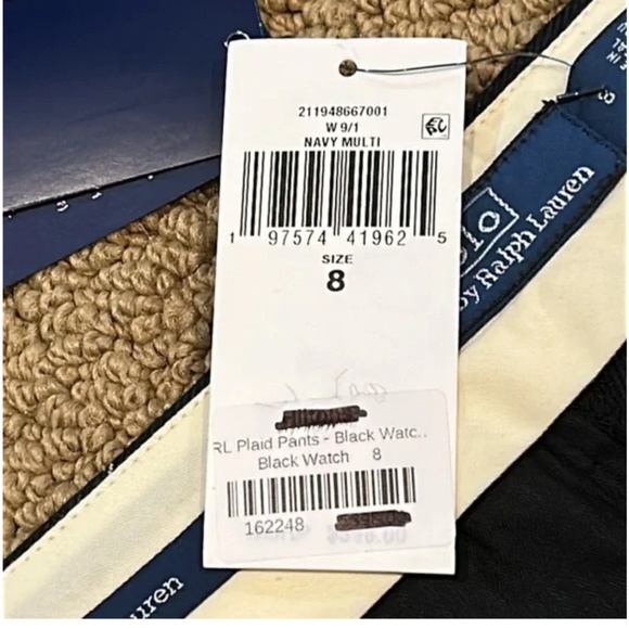 NEW Polo Ralph Lauren Plaid Wool Relaxed Straight Pant size 8 Blackwatch Multi - Picture 10 of 16